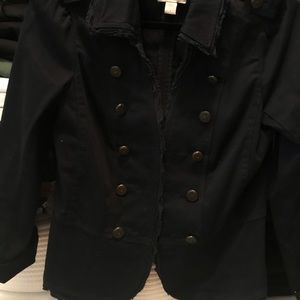 Ann Taylor Factory Navy military/slightly distressed jacket